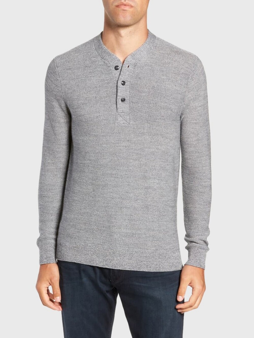 BONOBOS Merino Wool Henley Easy Care Sweater